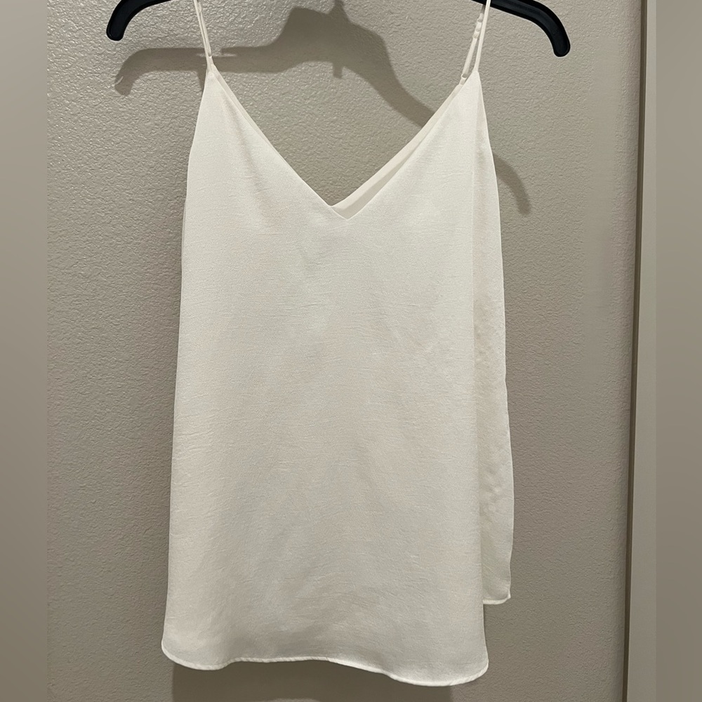 EXPRESS adjustable strap white camisole (size M)